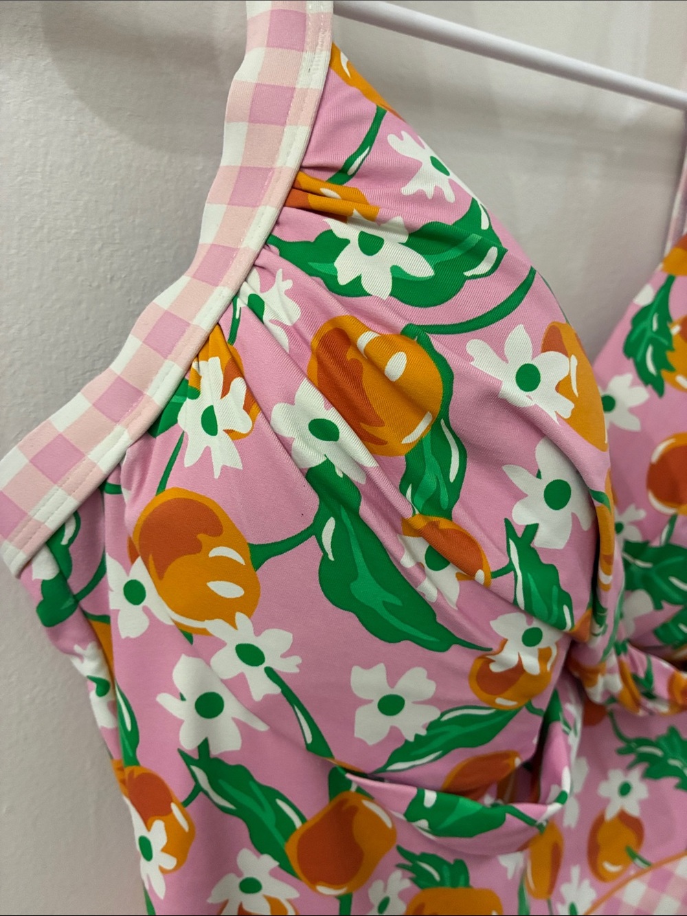 Lands End and Draper James Pink Floral One-Piece Swimsuit A size 10 D - Picture 2 of 6